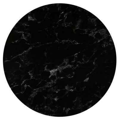 ΣΕΤ HPL (High Pressure Laminated) Επιφάνεια Τραπεζιού Απόχρωση Black Marble, UV Φ70cm/12mm/Ε101,45