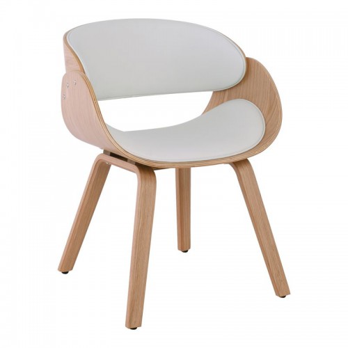 JOY Πολυθρόνα-Pro Τραπεζαρίας, Φυσικό, Pu Άσπρο 58x53x75cm/Ε7512,20 Σαλόνι JOY Πολυθρόνα-Pro Τραπεζαρίας, Φυσικό, Pu Άσπρο 58x53x75cm/Ε7512,20 Σαλόνι