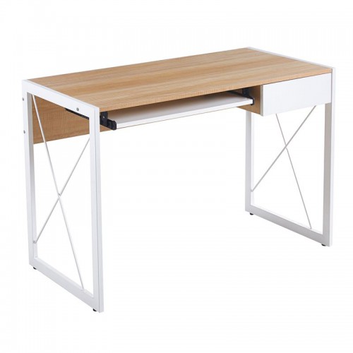 UNIT Γραφείο Η/Υ, Μέταλλο Βαφή Άσπρο, Melamine Απόχρωση Sonoma 110x60x75cm/ΕΟ4393 Έπιπλα Γραφείου UNIT Γραφείο Η/Υ, Μέταλλο Βαφή Άσπρο, Melamine Απόχρωση Sonoma 110x60x75cm/ΕΟ4393 Έπιπλα Γραφείου