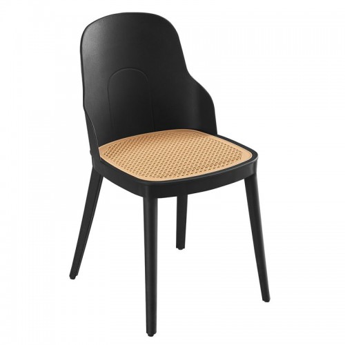 MELINA Καρέκλα PP Μαύρο, PP Rattan Μπεζ 45x50x79cm/Ε3861,1 Εξωτερικού Χώρου MELINA Καρέκλα PP Μαύρο, PP Rattan Μπεζ 45x50x79cm/Ε3861,1 Εξωτερικού Χώρου
