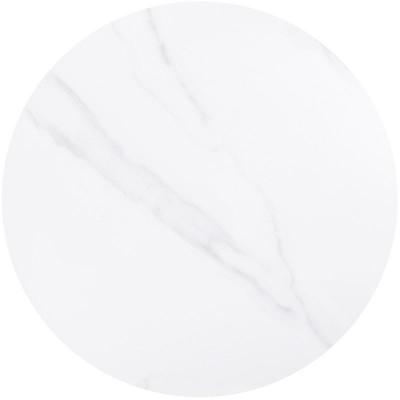 Επιφάνεια Μάρμαρο Sintered Stone, Απόχρωση White Marble (MDF για στήριξη βάσης) Φ70cm/11mm/Ε101,1S