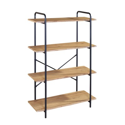 Ραφιέρα Μέταλλο Βαφή Μαύρο, Απόχρωση Sonoma 80x34x112cm/ΕΟ445,2 Ραφιέρα Μέταλλο Βαφή Μαύρο, Απόχρωση Sonoma 80x34x112cm/ΕΟ445,2