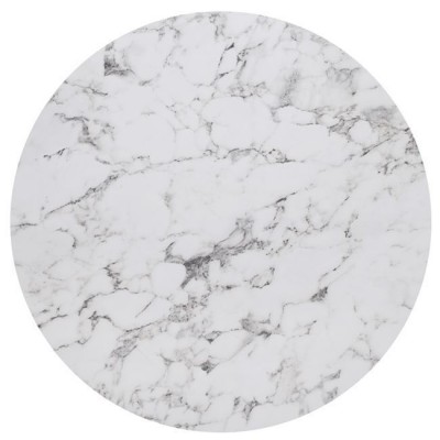 ΣΕΤ HPL (High Pressure Laminated) Επιφάνεια Τραπεζιού Απόχρωση White Marble, UV Φ80cm/12mm/Ε102,421