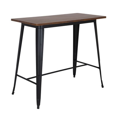 RELIX Wood Dark Oak Τραπέζι Bar-Pro, Μέταλλο Βαφή Μαύρο 120x60x102cm/Ε5212,1W RELIX Wood Dark Oak Τραπέζι Bar-Pro, Μέταλλο Βαφή Μαύρο 120x60x102cm/Ε5212,1W