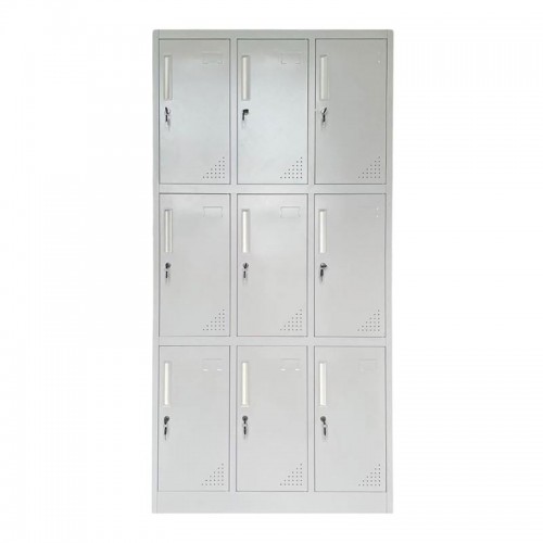LOCKER 9 Θέσεων Φοριαμός - Ερμάριο με εσωτερικά ράφια, Μέταλλο Βαφή Γκρι 90x40x185cm/Ε6003,2 Εξωτερικού Χώρου LOCKER 9 Θέσεων Φοριαμός - Ερμάριο με εσωτερικά ράφια, Μέταλλο Βαφή Γκρι 90x40x185cm/Ε6003,2 Εξωτερικού Χώρου