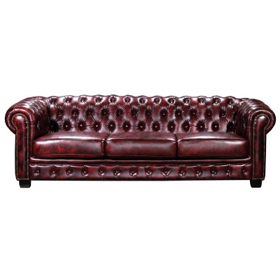CHESTERFIELD Birmingham Καναπές 4Θέσιος Σαλονιού Καθιστικού, Δέρμα Antique Red 241x92x74cm/Ε9574,44 CHESTERFIELD Birmingham Καναπές 4Θέσιος Σαλονιού Καθιστικού, Δέρμα Antique Red 241x92x74cm/Ε9574,44
