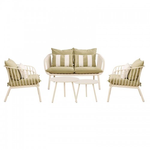 ASTRID Set Σαλόνι Κήπου 5τεμ, PP & Μέταλλο Cream, Μαξιλάρια Sandy Green 2 Πολυθρ+1 Καναπ+2 Τραπεζάκια/Ε322,S ASTRID Set Σαλόνι Κήπου 5τεμ, PP & Μέταλλο Cream, Μαξιλάρια Sandy Green 2 Πολυθρ+1 Καναπ+2 Τραπεζάκια/Ε322,S