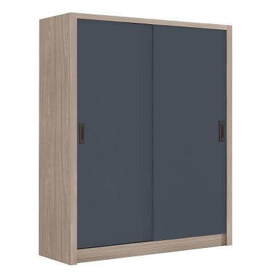 VANITY Ντουλάπα Δίφυλλη - Συρόμενη, Αποχρώσεων Sonoma Oak & Grey 160x60x200cm/Ε7355,1 VANITY Ντουλάπα Δίφυλλη - Συρόμενη, Αποχρώσεων Sonoma Oak & Grey 160x60x200cm/Ε7355,1