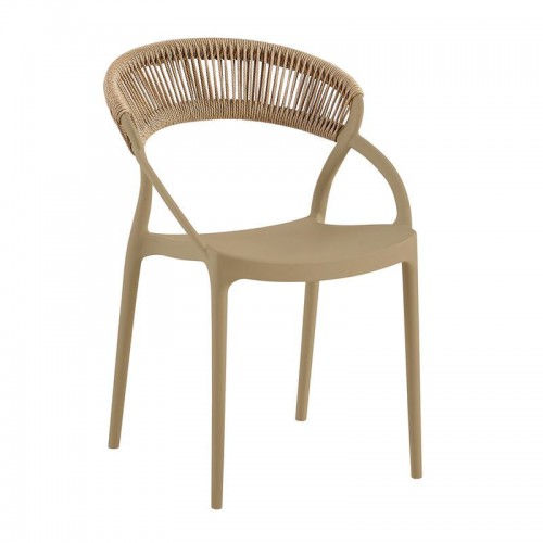 DORA Πολυθρόνα Στοιβαζόμενη, PP Tortora, Rope Wicker Φυσικό 60x53x80cm/Ε3151,3 Εξωτερικού Χώρου DORA Πολυθρόνα Στοιβαζόμενη, PP Tortora, Rope Wicker Φυσικό 60x53x80cm/Ε3151,3 Εξωτερικού Χώρου