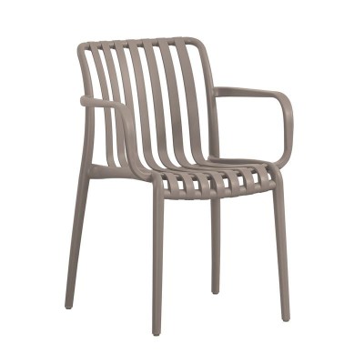 MODA-H Πολυθρόνα Στοιβαζόμενη, PP - UV Protection Απόχρωση Mocha 54x57x80cm/Ε3800,3Η