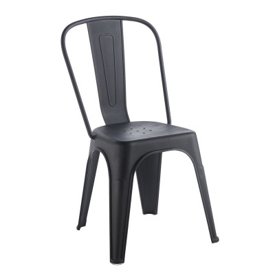 RELIX PP Καρέκλα Στοιβαζόμενη, PP Απόχρωση Μαύρο 47x47x86cm/Ε51910,1