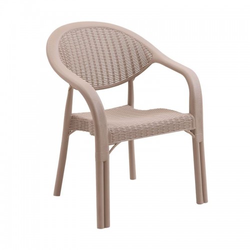 BAMBOO Pro Πολυθρόνα Κήπου - Βεράντας Στοιβαζόμενη, PP-UV (Rattan Look) Cappuccino 63x61x81cm/Ε3032,1 Εξωτερικού Χώρου BAMBOO Pro Πολυθρόνα Κήπου - Βεράντας Στοιβαζόμενη, PP-UV (Rattan Look) Cappuccino 63x61x81cm/Ε3032,1 Εξωτερικού Χώρου