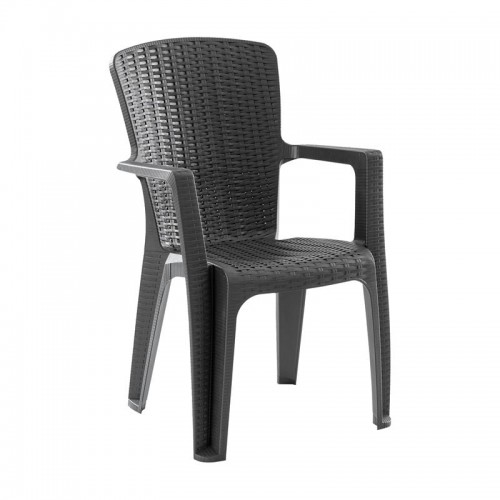 SIDE Πολυθρόνα Κήπου-Βεράντας Στοιβαζόμενη, (Rattan Look) PP-UV Απόχρωση Ανθρακί 49x54x89cm/Ε3031,3 Εξωτερικού Χώρου SIDE Πολυθρόνα Κήπου-Βεράντας Στοιβαζόμενη, (Rattan Look) PP-UV Απόχρωση Ανθρακί 49x54x89cm/Ε3031,3 Εξωτερικού Χώρου
