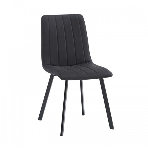 ΣΕΤ BETTY Καρέκλα Μέταλλο Βαφή Μαύρο, Ύφασμα Suede Μαύρο 45x60x87cm/ΕΜ791,4 Τραπεζαρία ΣΕΤ BETTY Καρέκλα Μέταλλο Βαφή Μαύρο, Ύφασμα Suede Μαύρο 45x60x87cm/ΕΜ791,4 Τραπεζαρία