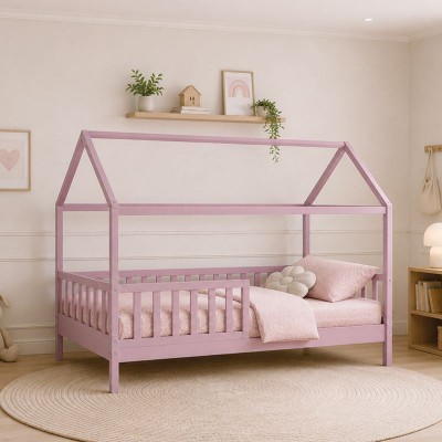 DREAM τ.Montessori Παιδικό Κρεβάτι+Στρώμα 90x190x(10/8)cm Ξύλο Πεύκου Απόχρωση Ροζ 197x97x132cm/ΕΚ701,2S DREAM τ.Montessori Παιδικό Κρεβάτι+Στρώμα 90x190x(10/8)cm Ξύλο Πεύκου Απόχρωση Ροζ 197x97x132cm/ΕΚ701,2S