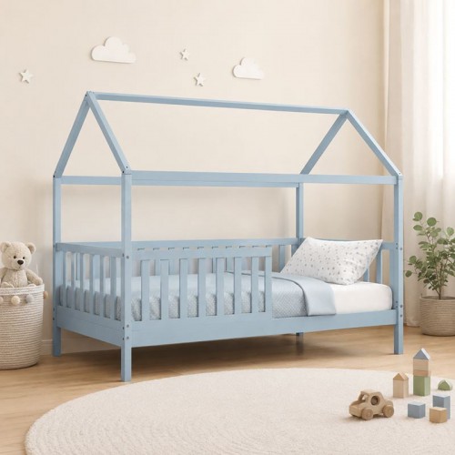 DREAM τ.Montessori Παιδικό Κρεβάτι με Στρώμα 90x190/19cm, Ξύλο Πεύκου Απόχρωση Γαλάζιο 197x97x132cm/ΕΚ701,3S Υπνοδωμάτιο DREAM τ.Montessori Παιδικό Κρεβάτι με Στρώμα 90x190/19cm, Ξύλο Πεύκου Απόχρωση Γαλάζιο 197x97x132cm/ΕΚ701,3S Υπνοδωμάτιο