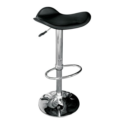 ΣΕΤ SADDLE Σκαμπό BAR, Βάση Χρώμιο, Pvc Μαύρο, Ρύθμιση Ύψους, Περιστρεφόμενο 45x43x58/64-79/85cm/ΕΜ100,7