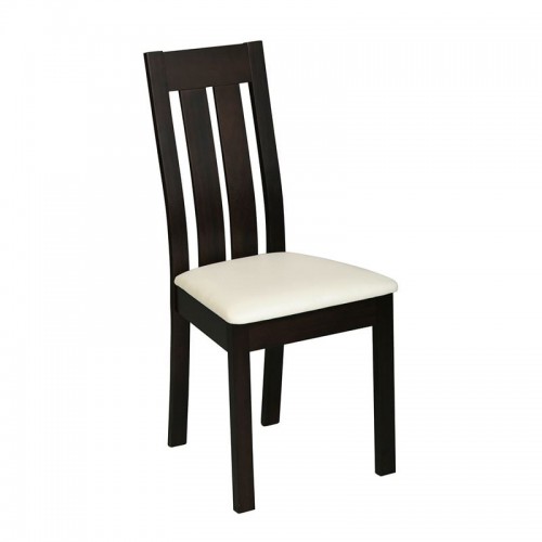 ΣΕΤ REGO Καρέκλα Οξιά Σκούρο Καρυδί, PVC Εκρού 45x52x97cm/Ε771,2 ΣΕΤ REGO Καρέκλα Οξιά Σκούρο Καρυδί, PVC Εκρού 45x52x97cm/Ε771,2