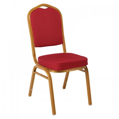 HILTON Καρέκλα Μέταλλο Βαφή Gold, Ύφασμα Κόκκινο 44x55x93cm/ΕΜ513 Καρέκλες HILTON Καρέκλα Μέταλλο Βαφή Gold, Ύφασμα Κόκκινο 44x55x93cm/ΕΜ513 Καρέκλες