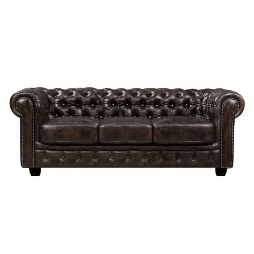CHESTERFIELD Birmingham Καναπές 3Θέσιος Σαλονιού Καθιστικού,Δέρμα Απόχρωση Καφέ 201x92x74cm/Ε9574,3 CHESTERFIELD Birmingham Καναπές 3Θέσιος Σαλονιού Καθιστικού,Δέρμα Απόχρωση Καφέ 201x92x74cm/Ε9574,3