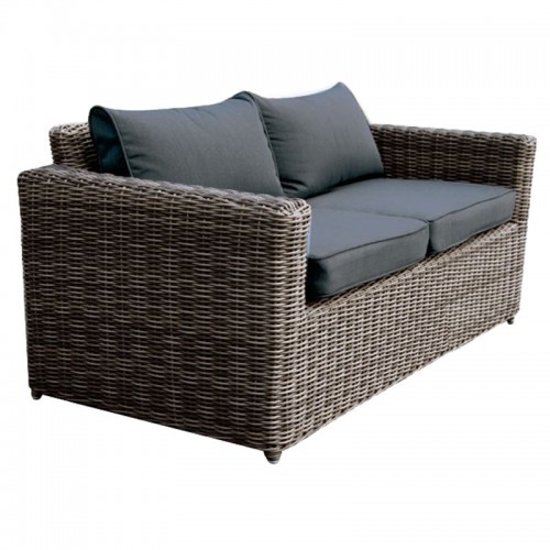 ARIZONA 2Θέσιος Καναπές Κήπου ALU, 4mm Half-Round Wicker Grey Brown, Μαξιλάρια Ανθρακί 138x77x73cm/Ε6734,2 ARIZONA 2Θέσιος Καναπές Κήπου ALU, 4mm Half-Round Wicker Grey Brown, Μαξιλάρια Ανθρακί 138x77x73cm/Ε6734,2