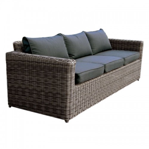 ARIZONA 3Θέσιος Καναπές Κήπου ALU, 4mm Half-Round Wicker Grey Brown, Μαξιλάρια Ανθρακί 195x77x73cm/Ε6734,3 ARIZONA 3Θέσιος Καναπές Κήπου ALU, 4mm Half-Round Wicker Grey Brown, Μαξιλάρια Ανθρακί 195x77x73cm/Ε6734,3