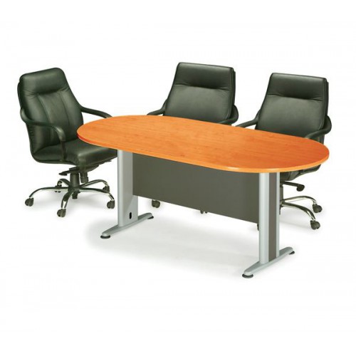 ΣΥΝΕΔΡΙΟΥ Τραπέζι Οβάλ Απόχρωση Dark Grey - Cherry 180x90x75cm/ΕΟ146,1 Έπιπλα Γραφείου