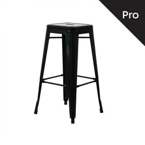 RELIX Σκαμπό Bar-Pro, Μέταλλο Βαφή Μαύρο 43x43 H.76cm/Ε5190,1 Σκαμπώ