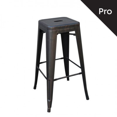RELIX Σκαμπό Bar-Pro, Στοιβαζόμενο, Μέταλλο Βαφή Antique Black 43x43 H.76cm/Ε5190,10 RELIX Σκαμπό Bar-Pro, Στοιβαζόμενο, Μέταλλο Βαφή Antique Black 43x43 H.76cm/Ε5190,10