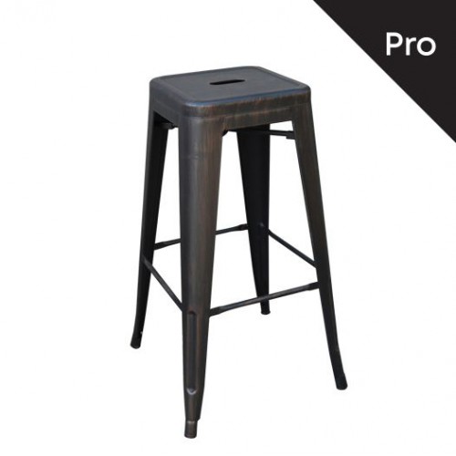 RELIX Σκαμπό Bar-Pro, Στοιβαζόμενο, Μέταλλο Βαφή Antique Black 43x43 H.76cm/Ε5190,10 RELIX Σκαμπό Bar-Pro, Στοιβαζόμενο, Μέταλλο Βαφή Antique Black 43x43 H.76cm/Ε5190,10