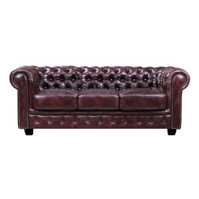 CHESTERFIELD Birmingham Καναπές 3Θέσιος Σαλονιού Καθιστικού, Δέρμα Antique Red 201x92x74cm/Ε9574,34 CHESTERFIELD Birmingham Καναπές 3Θέσιος Σαλονιού Καθιστικού, Δέρμα Antique Red 201x92x74cm/Ε9574,34
