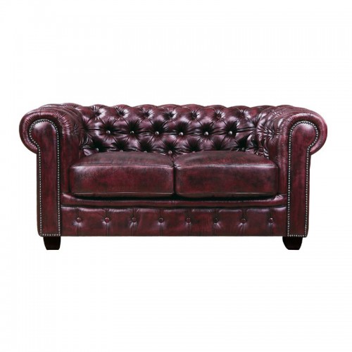 CHESTERFIELD Birmingham Καναπές 2Θέσιος Σαλονιού Καθιστικού, Δέρμα Antique Red 155x91x74cm/Ε9574,24 CHESTERFIELD Birmingham Καναπές 2Θέσιος Σαλονιού Καθιστικού, Δέρμα Antique Red 155x91x74cm/Ε9574,24