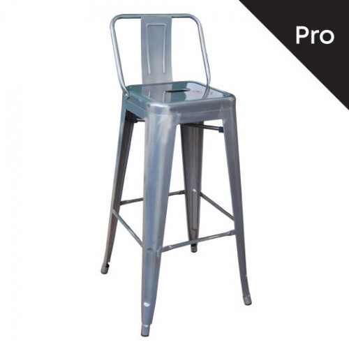 RELIX Σκαμπό Bar-Pro με Πλάτη, Μέταλλο Βαφή σε Απόχρωση Metal με Διακοσμητική Σκουριά 43x43x76/100cm/Ε5199,6 RELIX Σκαμπό Bar-Pro με Πλάτη, Μέταλλο Βαφή σε Απόχρωση Metal με Διακοσμητική Σκουριά 43x43x76/100cm/Ε5199,6