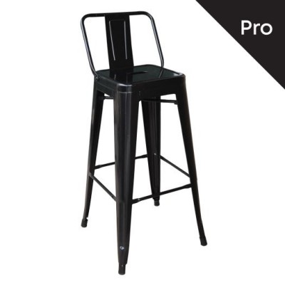 RELIX Σκαμπό Bar-Pro με Πλάτη, Μέταλλο Βαφή Μαύρο 43x43x76/100cm/Ε5199,1 RELIX Σκαμπό Bar-Pro με Πλάτη, Μέταλλο Βαφή Μαύρο 43x43x76/100cm/Ε5199,1