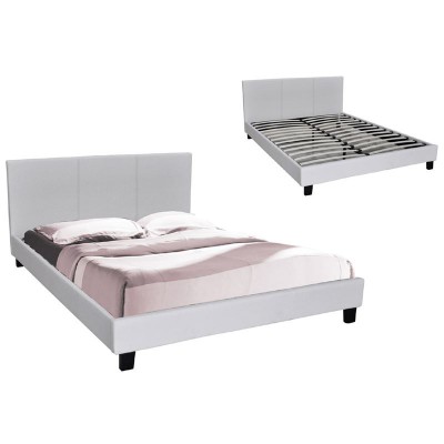 WILTON Κρεβάτι Διπλό, για Στρώμα 160x200cm, PU Άσπρο 169x213x89cm/Ε8054,1 WILTON Κρεβάτι Διπλό, για Στρώμα 160x200cm, PU Άσπρο 169x213x89cm/Ε8054,1