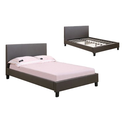 WILTON Κρεβάτι Διπλό, για Στρώμα 150x200cm, PU Σκούρο Καφέ 159x213x89cm/Ε8055 WILTON Κρεβάτι Διπλό, για Στρώμα 150x200cm, PU Σκούρο Καφέ 159x213x89cm/Ε8055