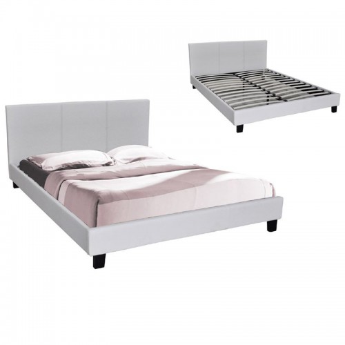 WILTON Κρεβάτι Διπλό, για Στρώμα 150x200cm, PU Άσπρο 159x213x89cm/Ε8055,1 Υπνοδωμάτιο WILTON Κρεβάτι Διπλό, για Στρώμα 150x200cm, PU Άσπρο 159x213x89cm/Ε8055,1 Υπνοδωμάτιο