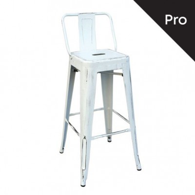 RELIX Σκαμπό Bar-Pro με Πλάτη, Μέταλλο Βαφή Antique White 43x43x76/100cm/Ε5199,12 RELIX Σκαμπό Bar-Pro με Πλάτη, Μέταλλο Βαφή Antique White 43x43x76/100cm/Ε5199,12