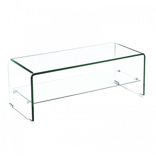 GLASSER Τραπεζάκι Σαλονιού Καθιστικού  Ράφι 100x50x43cm/ΕΜ731 Σαλόνι