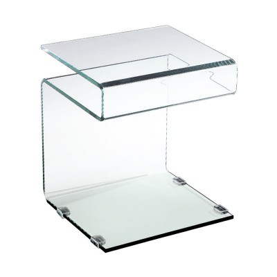 GLASSER Τραπεζάκι Βοηθητικό Διάφανο Γυαλί 12mm 42x38x48cm/ΕΜ735 GLASSER Τραπεζάκι Βοηθητικό Διάφανο Γυαλί 12mm 42x38x48cm/ΕΜ735