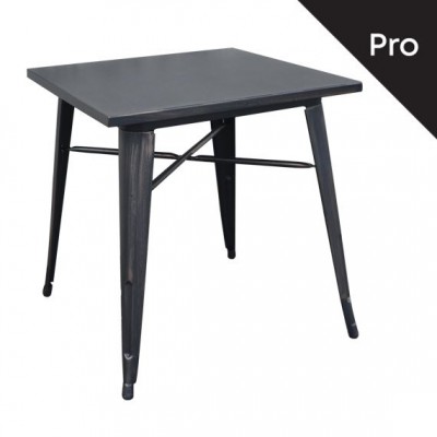 RELIX Τραπέζι Dining-Pro, Μέταλλο Βαφή Antique Black 70x70x75cm/Ε5200,10