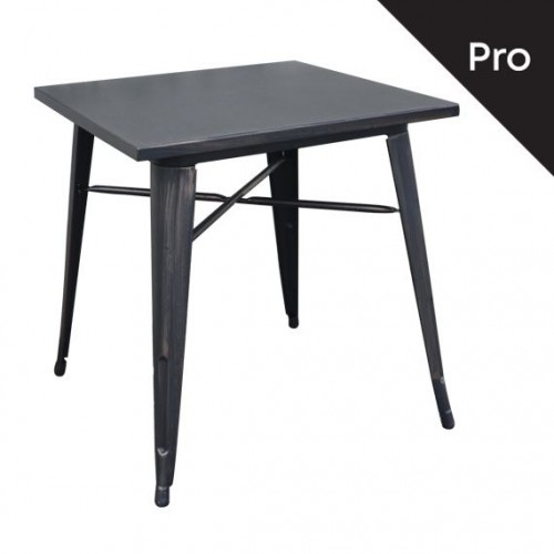 RELIX Τραπέζι Dining-Pro, Μέταλλο Βαφή Antique Black 70x70x75cm/Ε5200,10 Εξωτερικού Χώρου