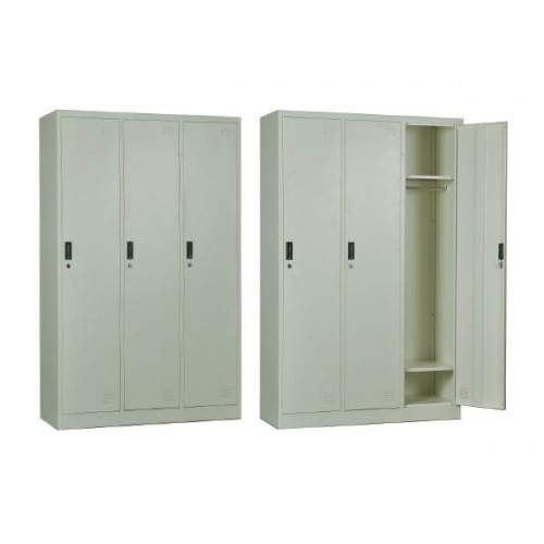LOCKER 3 Θέσεων Ερμάριο - Ανά θέση: 3 Ράφια, Θέσεις για Κρεμάστρες, Μέταλλο Βαφή Άσπρο 115x45x185cm/Ε6005 LOCKER 3 Θέσεων Ερμάριο - Ανά θέση: 3 Ράφια, Θέσεις για Κρεμάστρες, Μέταλλο Βαφή Άσπρο 115x45x185cm/Ε6005