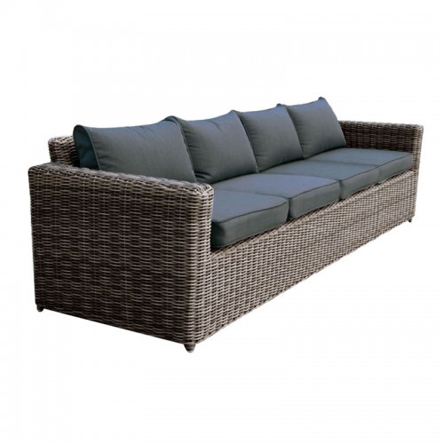 ARIZONA 4Θέσιος Καναπές Κήπου ALU, 4mm Half-Round Wicker Grey Brown, Μαξιλάρια Ανθρακί 252x77x73cm/Ε6734,5 ARIZONA 4Θέσιος Καναπές Κήπου ALU, 4mm Half-Round Wicker Grey Brown, Μαξιλάρια Ανθρακί 252x77x73cm/Ε6734,5