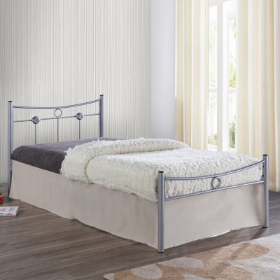 DUGAN Κρεβάτι Μονό, για Στρώμα 90x200cm, Μέταλλο Βαφή Silver 96x205x83cm/Ε8068,1 DUGAN Κρεβάτι Μονό, για Στρώμα 90x200cm, Μέταλλο Βαφή Silver 96x205x83cm/Ε8068,1