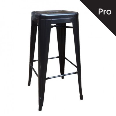 RELIX Σκαμπό Bar-Pro H.67cm, Στοιβαζόμενο, Μέταλλο Βαφή Μαύρο 43x43 H.67cm/Ε5193,1