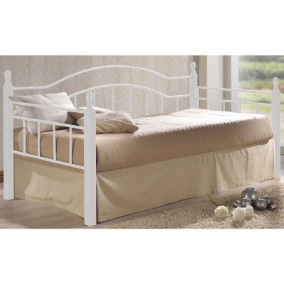 VINCENT Daybed Κρεβάτι Μονό Μέταλλο Βαφή Άσπρο, Ξύλο 'Ασπρο 98x201x99cm για Στρώμα 90x190/Ε8072,1 VINCENT Daybed Κρεβάτι Μονό Μέταλλο Βαφή Άσπρο, Ξύλο 'Ασπρο 98x201x99cm για Στρώμα 90x190/Ε8072,1
