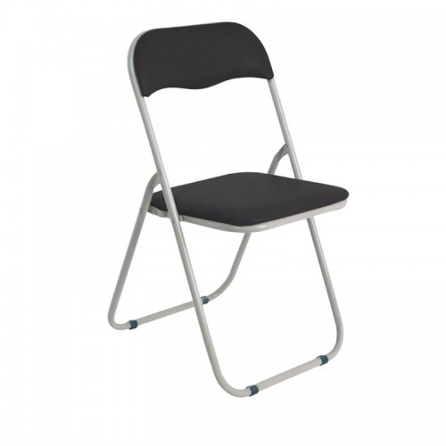 LINDA Καρέκλα Πτυσσόμενη Βαφή Γκρι, Pvc Μαύρο 43x46x80cm/Ε557,1 Καρέκλες LINDA Καρέκλα Πτυσσόμενη Βαφή Γκρι, Pvc Μαύρο 43x46x80cm/Ε557,1 Καρέκλες