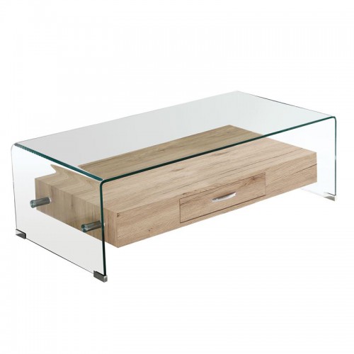 GLASSER Wood Τραπεζάκι Σαλονιού Γυαλί 12mm - Ράφι με Συρτάρι Απόχρωση Δρυς 110x55x35cm/ΕΜ738 Σαλόνι GLASSER Wood Τραπεζάκι Σαλονιού Γυαλί 12mm - Ράφι με Συρτάρι Απόχρωση Δρυς 110x55x35cm/ΕΜ738 Σαλόνι
