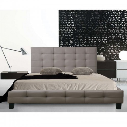 FIDEL Κρεβάτι Διπλό για Στρώμα 160x200cm, PU Απόχρωση Cappuccino 168x215x107cm/Ε8053,3 FIDEL Κρεβάτι Διπλό για Στρώμα 160x200cm, PU Απόχρωση Cappuccino 168x215x107cm/Ε8053,3